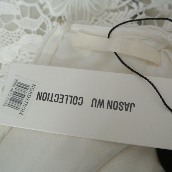 NWT Jason Wu Collection Floral Guipure Lace Cape Minidress in white size 2 #1128 - Picture 11 of 13